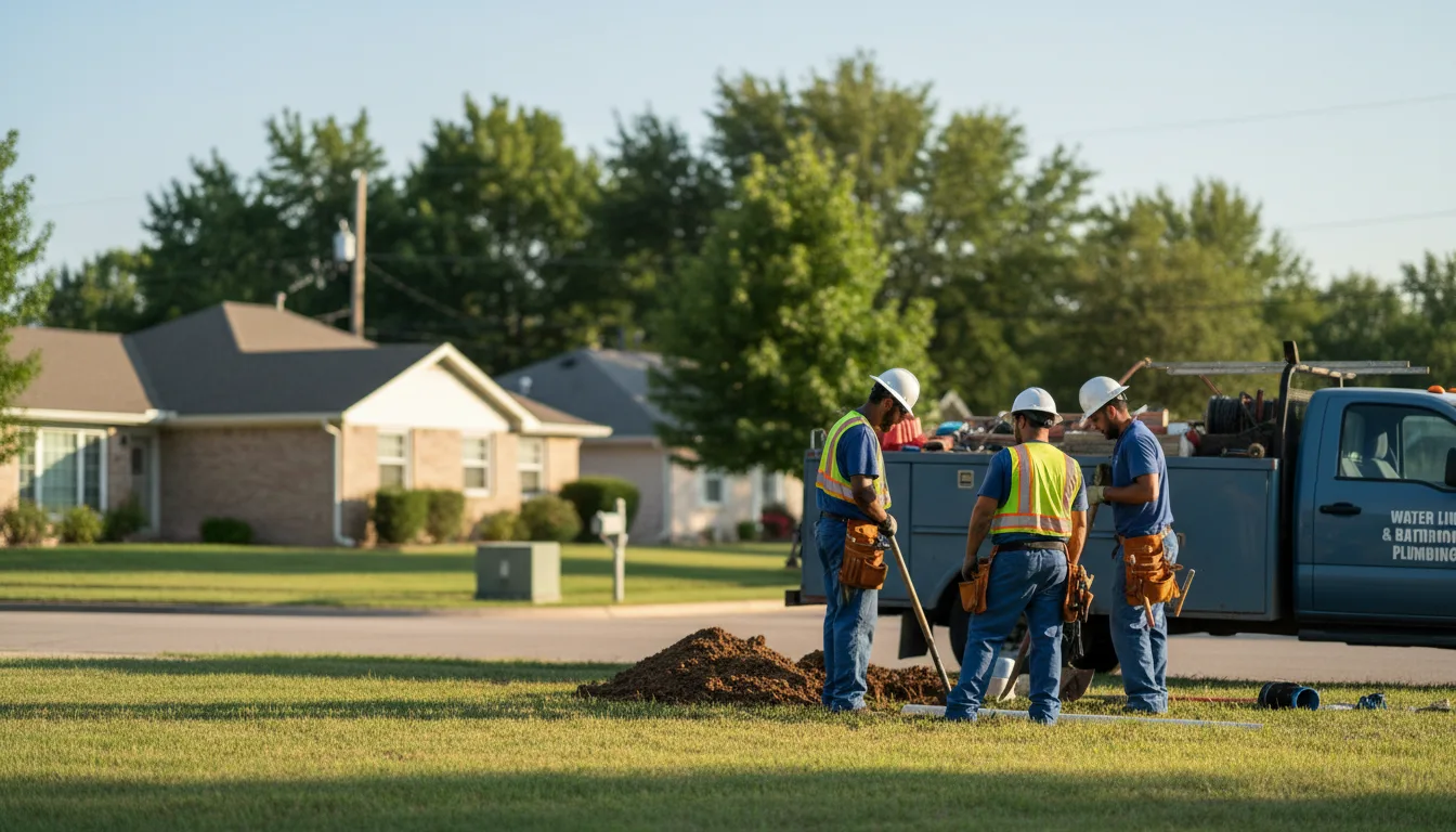 Residential water line and bathroom plumbing service in Harpersville, AL